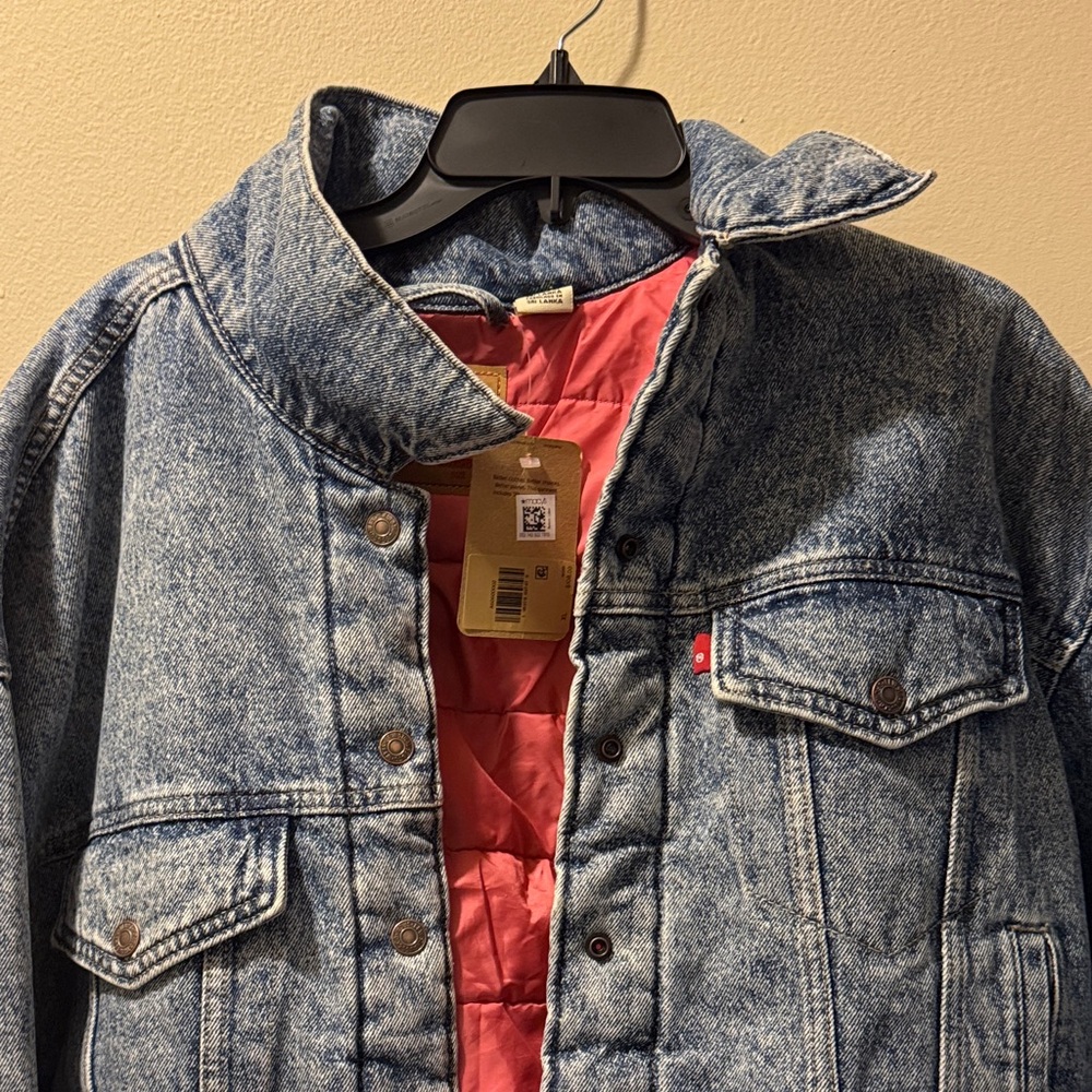 Levi's Blue Denim Jacket with Red Lining